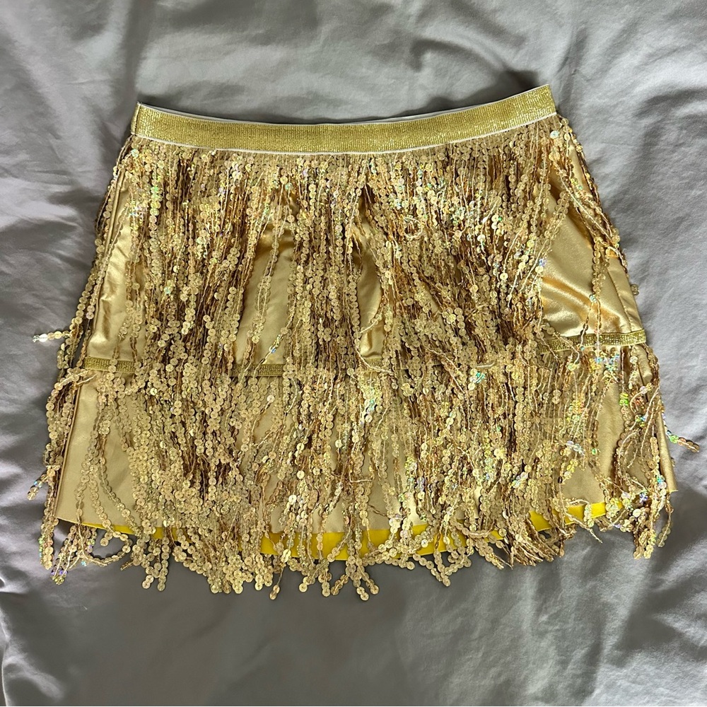 Women’s gold sequin skirt size 10